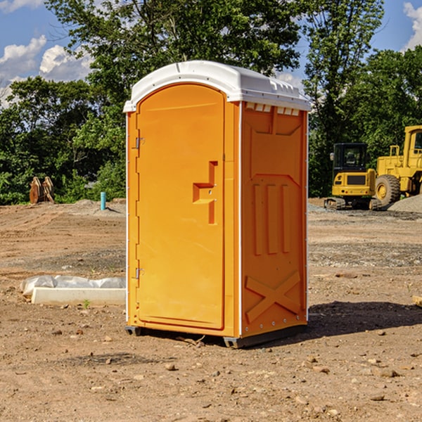 do you offer hand sanitizer dispensers inside the portable restrooms in Harmony